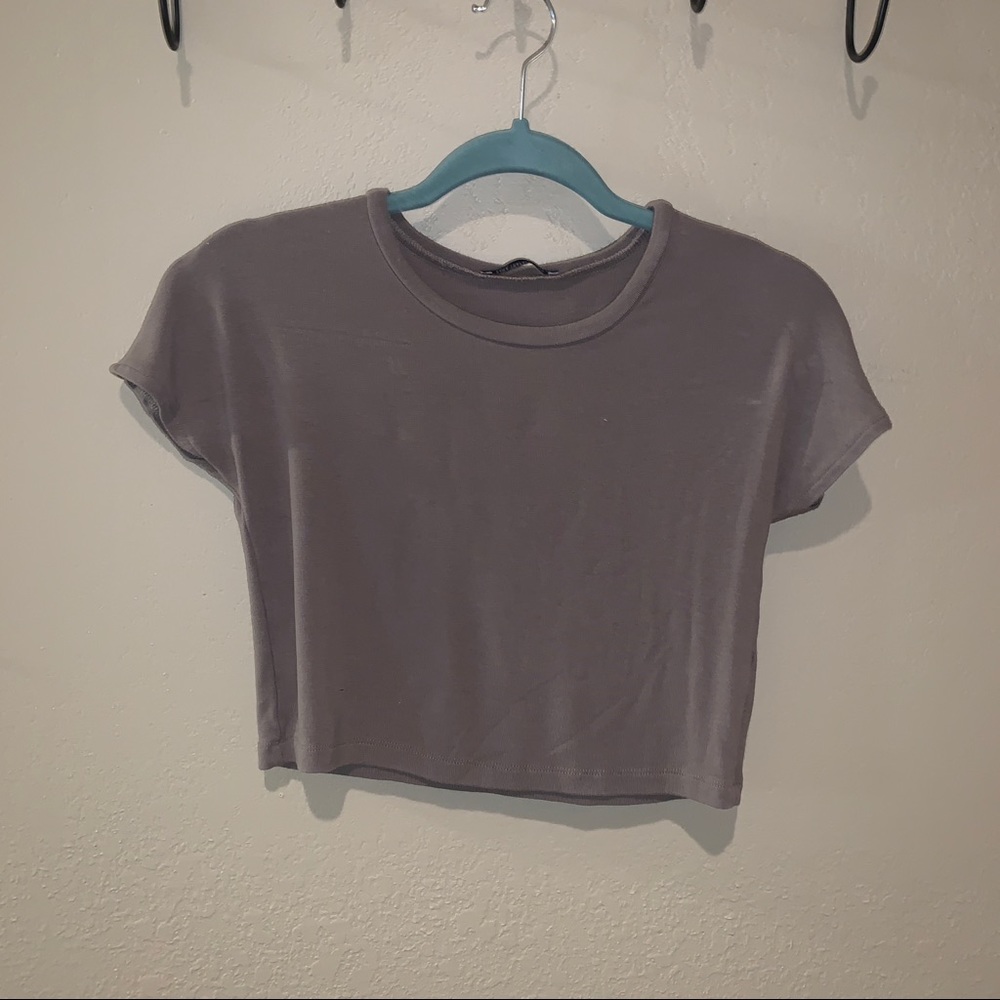 Zara Army Green Crop Top